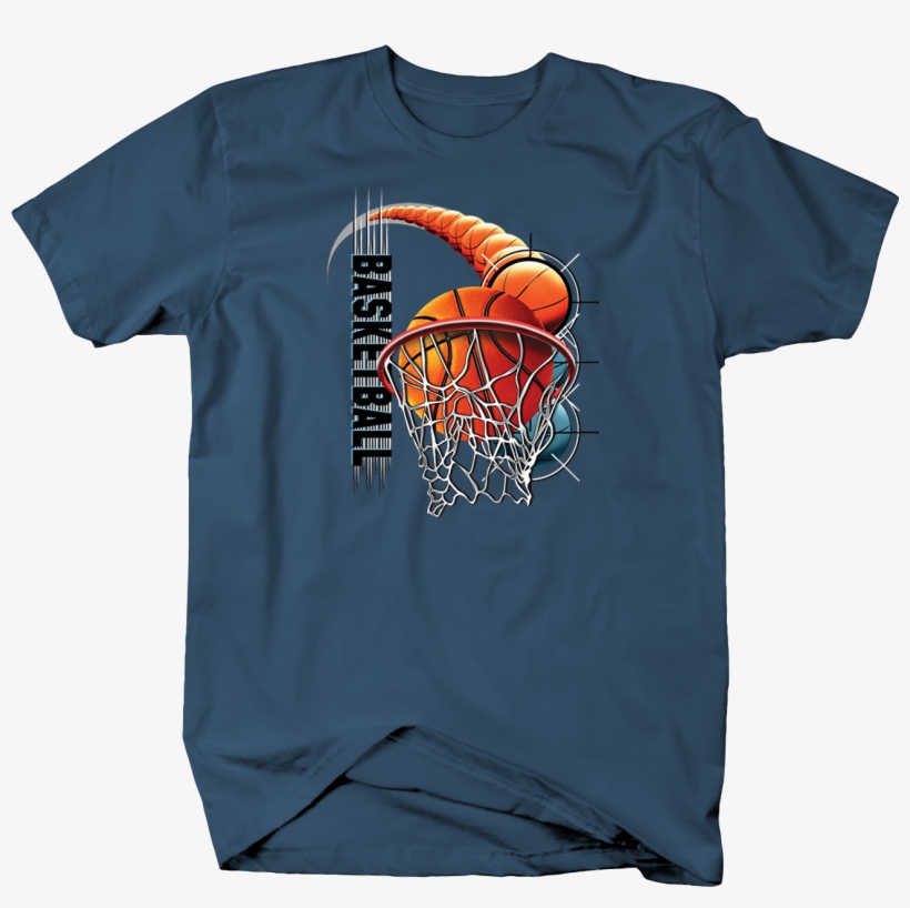 Basketball Shooting Into Basketball Hoop Shirt Swoosh - Shirt, transparent png #9455230