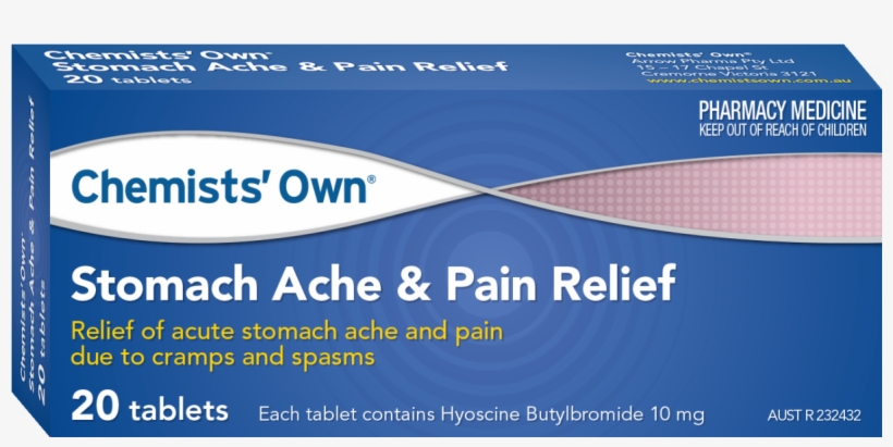 Chemists' Own Stomach Ache & Pain Relief Tablets - Household Supply, transparent png #9455320
