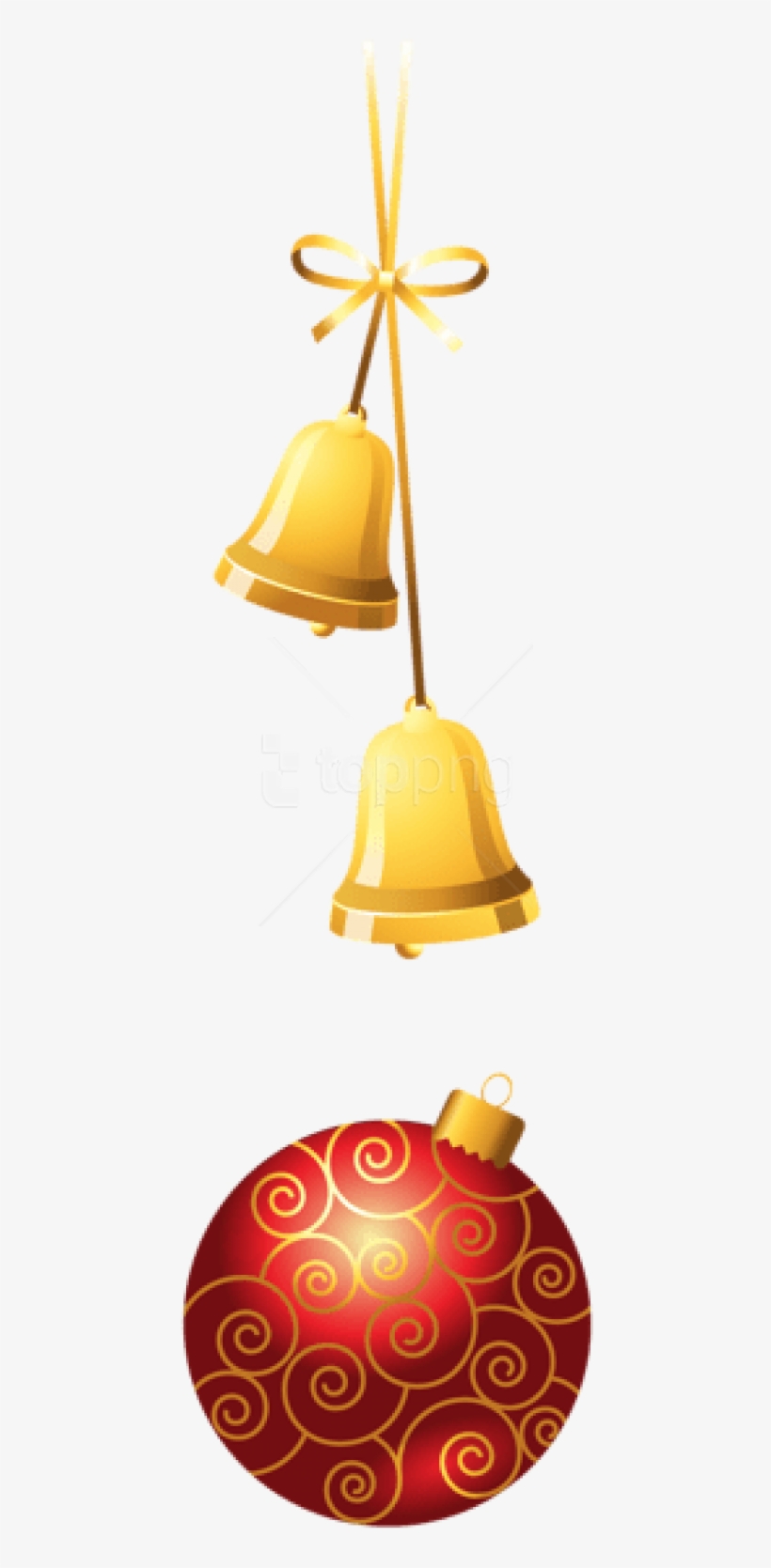 Free Png Christmas Bells And Ball Png, transparent png #9456672