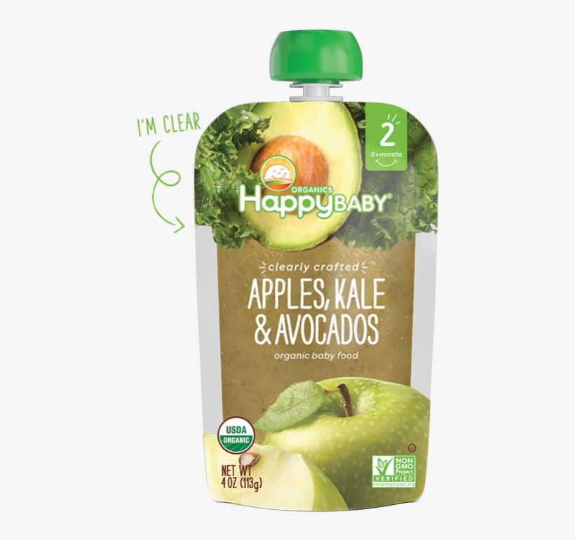 Happy Baby Stage 2 Broccoli, Peas & Pear - Avocado Baby Food Product, transparent png #9456802