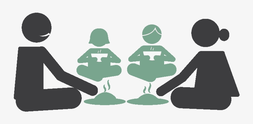 Having Dinner Familyalltogether Grey Green - Sitting, transparent png #9456889