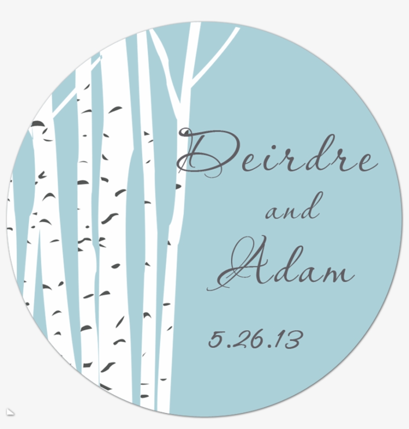 Birch Tree Personalized Sticker - They Lived Happily Ever, transparent png #9457059