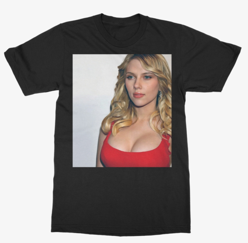 Scarlett Johansson ﻿classic Adult T-shirt - Girl, transparent png #9457178