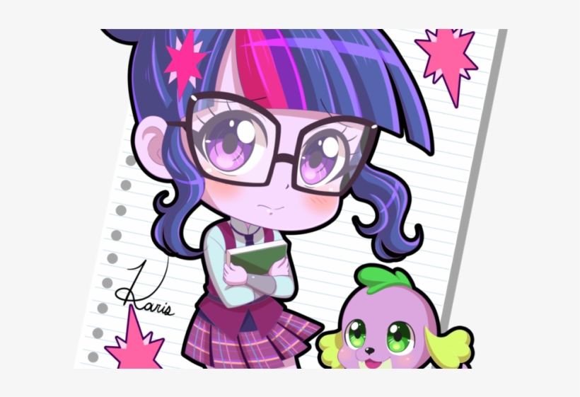 Anime Clipart Sparkle - My Little Pony Equestria Girl Chibi, transparent png #9457398
