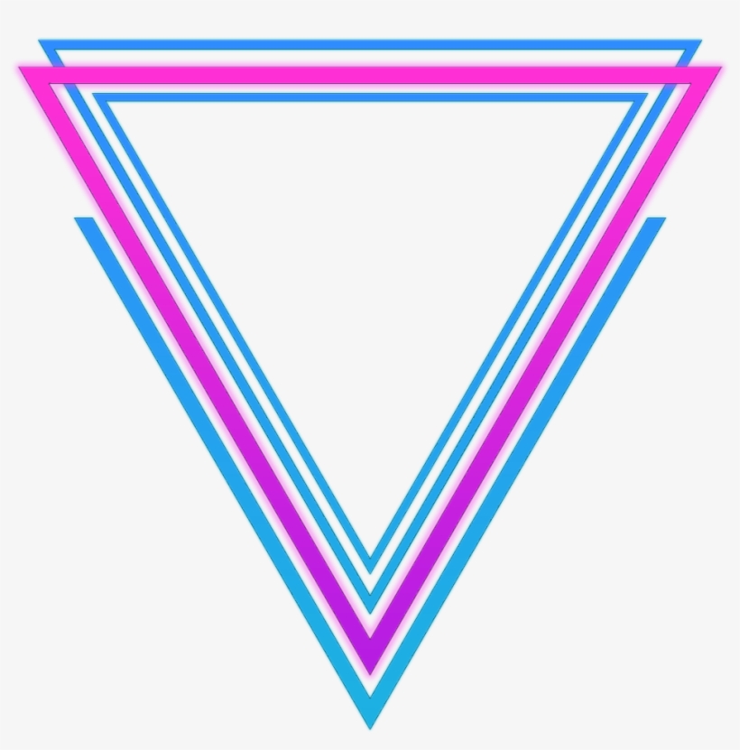 Triangle Sticker - Iheart 80's, transparent png #9457574