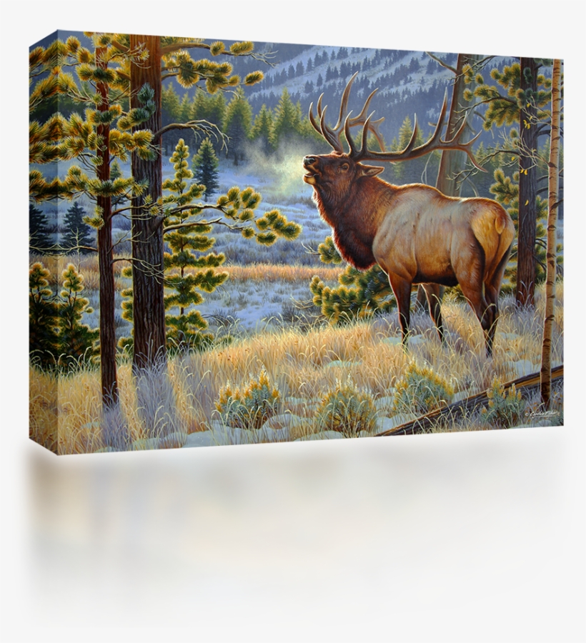 Yelling Elk - Painting, transparent png #9457627