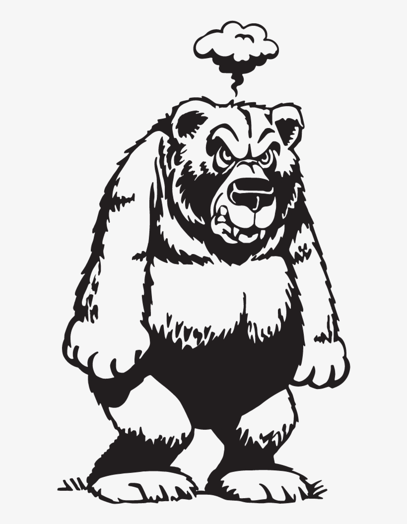 600 X 983 5 - Angry Black Bear Cartoon - Free Transparent PNG Download -  PNGkey