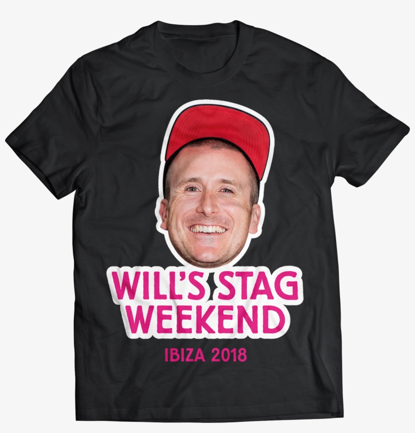 Black T-shirt With Custom Photo Print And Text - Active Shirt, transparent png #9458313