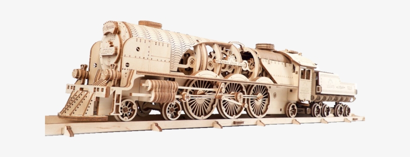 V-express Steam Train With Tender - Ugears V Express, transparent png #9459012