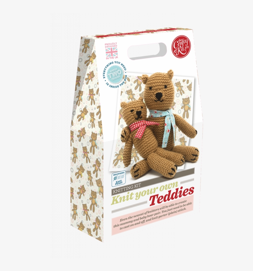 Knit Your Own Teddies Kit - Knitting, transparent png #9459359