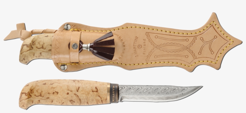 Lynx Damascus In A Wooden Gift Box - Hunting Knife, transparent png #9459779