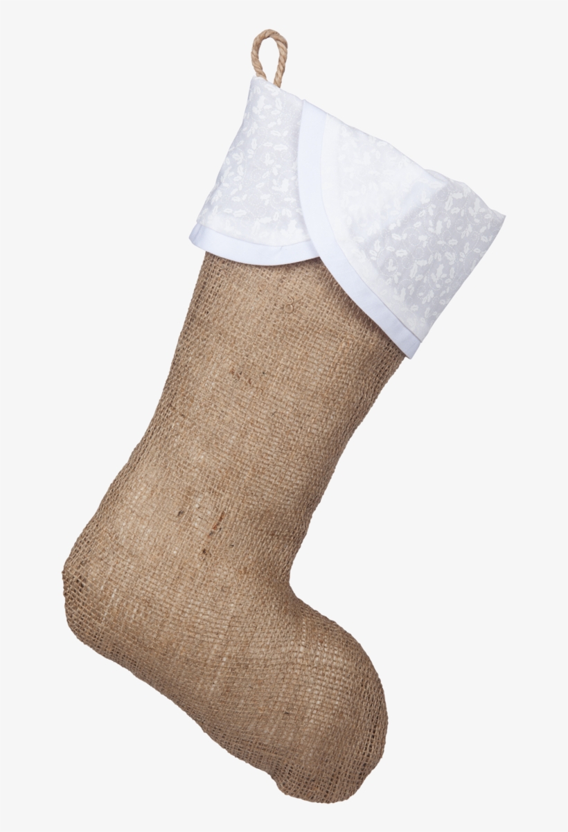 Classic Burlap Stocking - Sock, transparent png #9459932