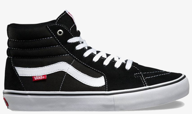 Zapatilla Vans Sk8-hi Pro Black White Skate Shoe - Skate Shoe Vans, transparent png #9460474