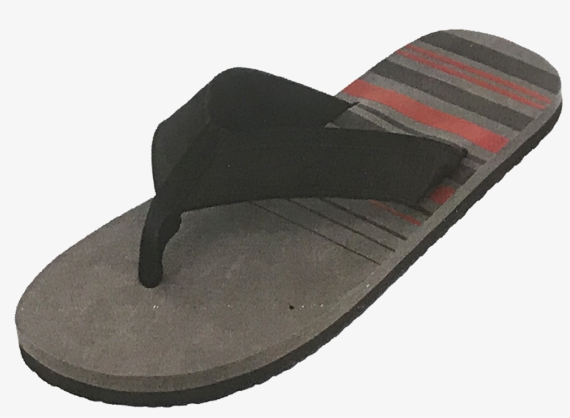 Sandals Mens Classic Wide Stripe Flip Flop - Slipper, transparent png #9460606