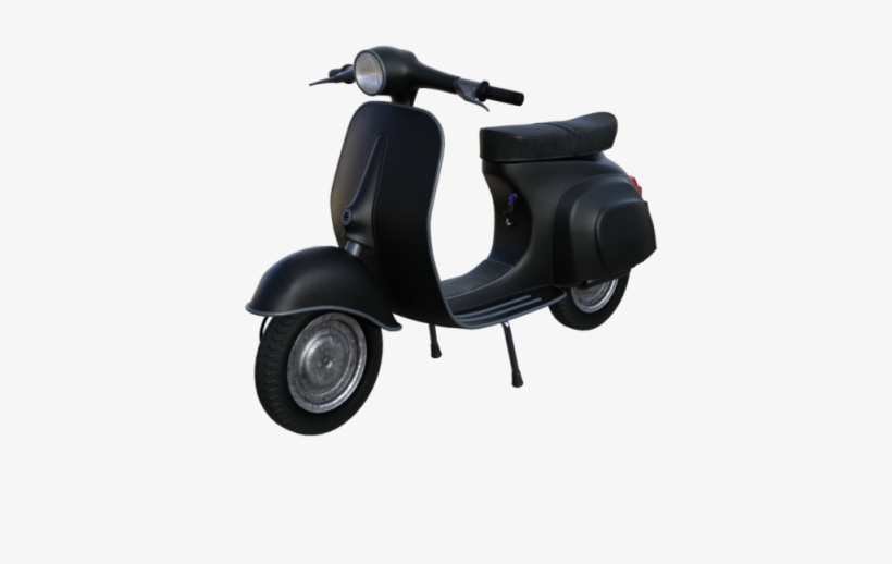 Classic Black Vehicle Png And Psd File - Vespa, transparent png #9461278