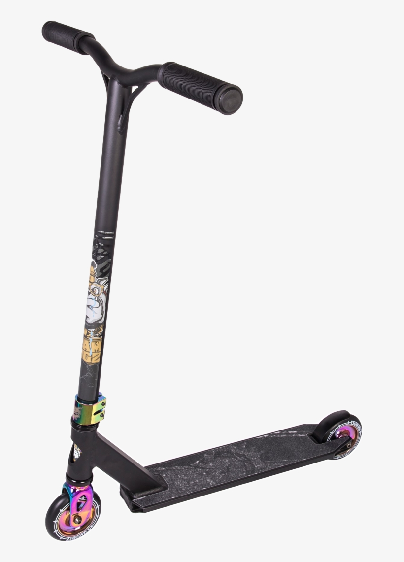 Royalty Free Stock Pro X Matt Black - Team Dogz Rainbow Scooter, transparent png #9461355