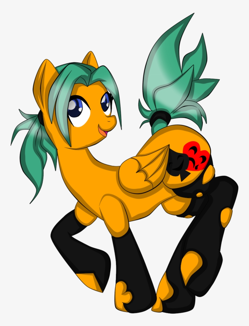 Fourze-pony, Card Suits, Female, Green Hair, Kneesocks, - Cartoon, transparent png #9462279