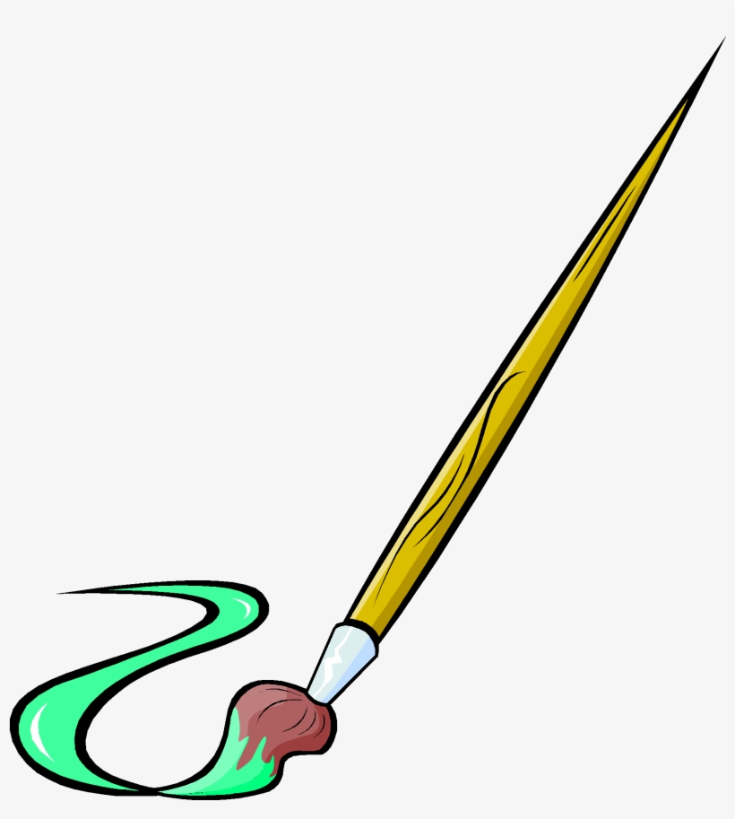 Beak Paintbrush Line Clip Art - Paint Brush Clip Art, transparent png #9463113