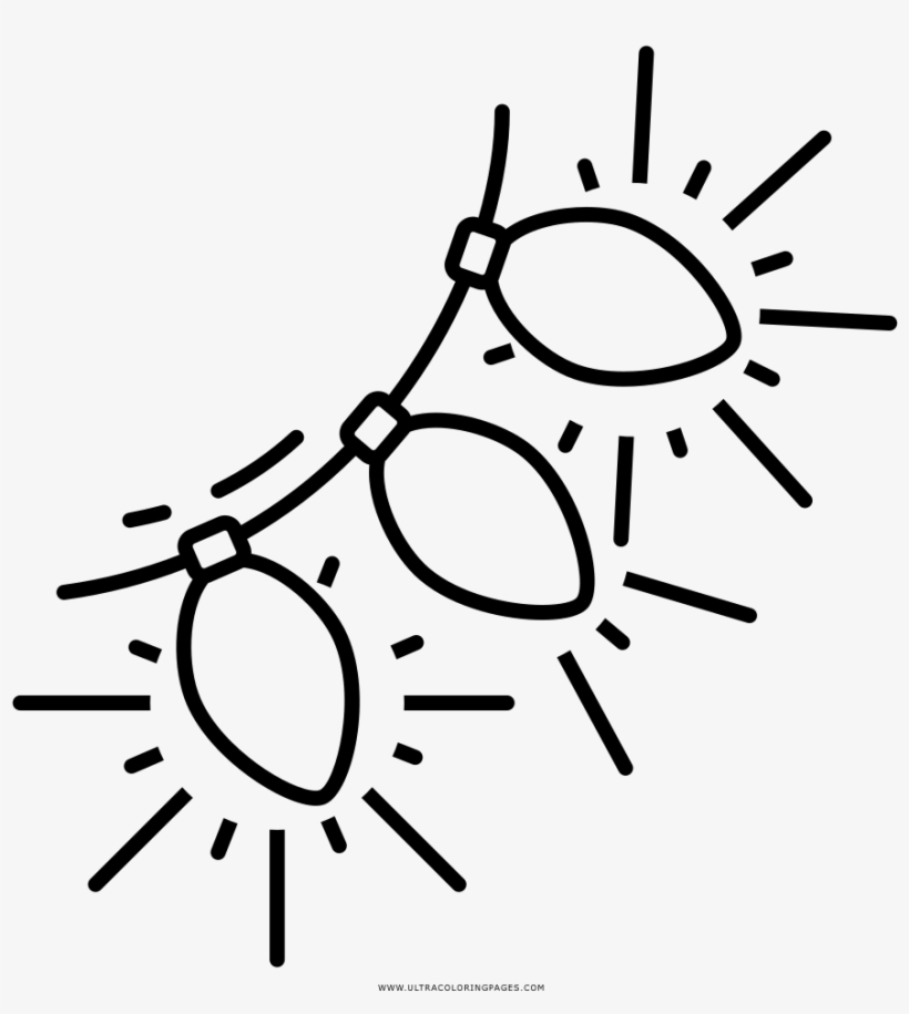 Christmas Lights Coloring Page - Circle, transparent png #9463687