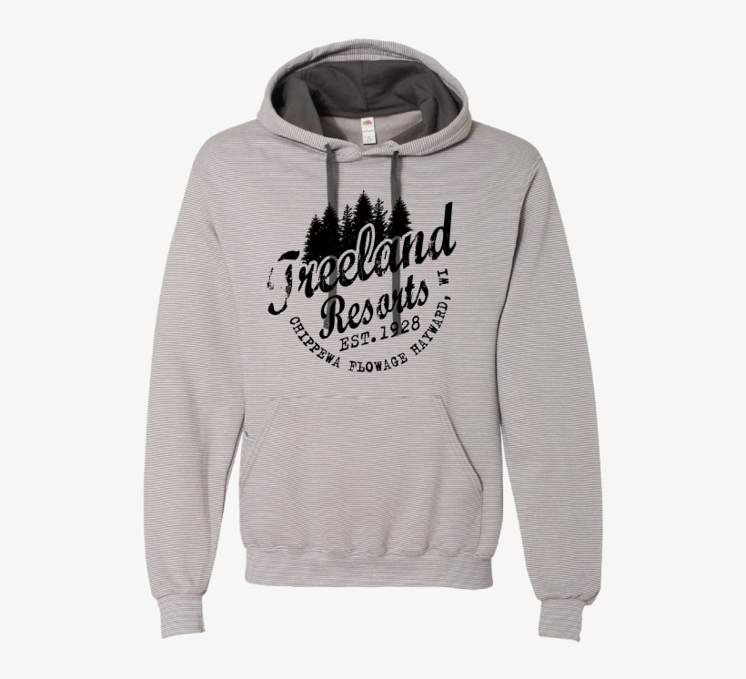 Pin Stripe Treeland Hoodie - Hoodie, transparent png #9464251