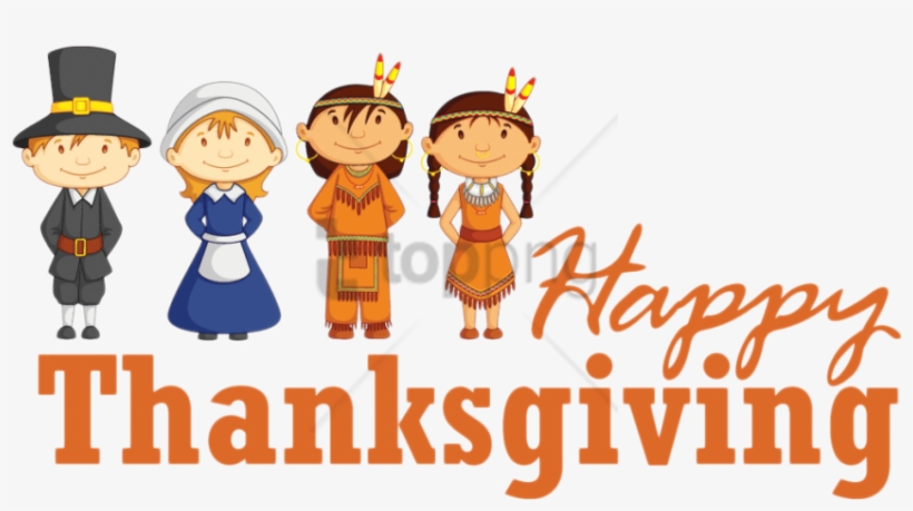 Free Png Download Red Indian Wishing Thanksgiving Sticker - Cartoon, transparent png #9464340