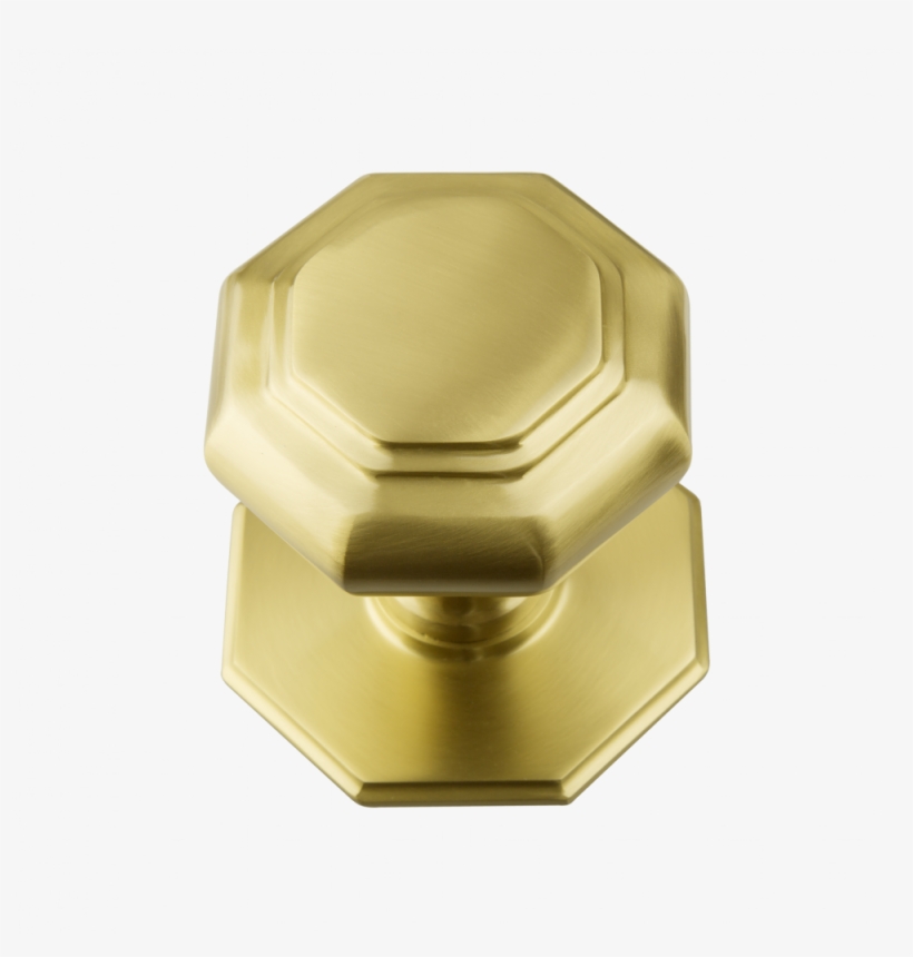 Banham Large Octagonal Centre Door Knob - Brass, transparent png #9464564
