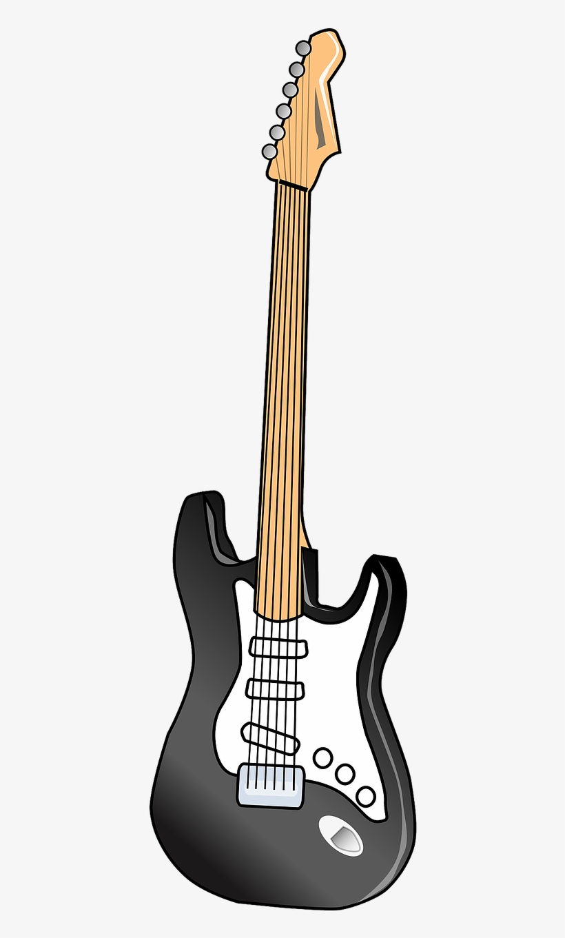 Vector - Cartoon Rock Guitar, transparent png #9465238