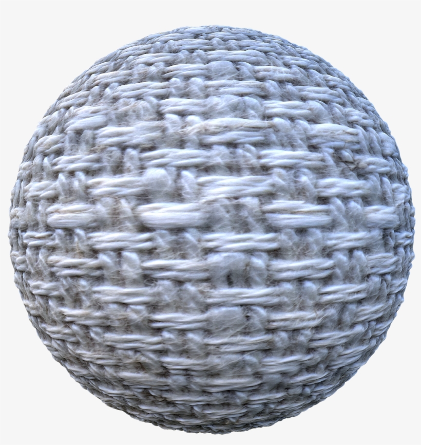 White Seamless Hand Knit Texture - Sphere, transparent png #9465340