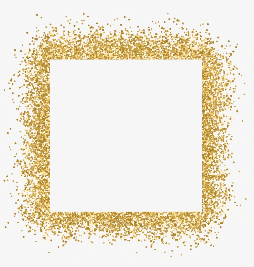 #gold #frame #glitter #ftestickers - Gold Glitter Text Box, transparent png #9465678