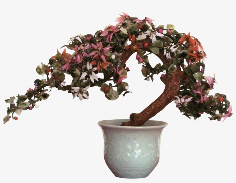 Large Oriental Bonsai Agate Glass Tree Vintage - Bonsai Tree Jade, transparent png #9465950