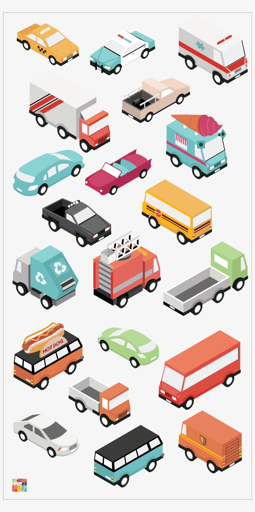 Toffu Isometric Pack - Model Car, transparent png #9466363