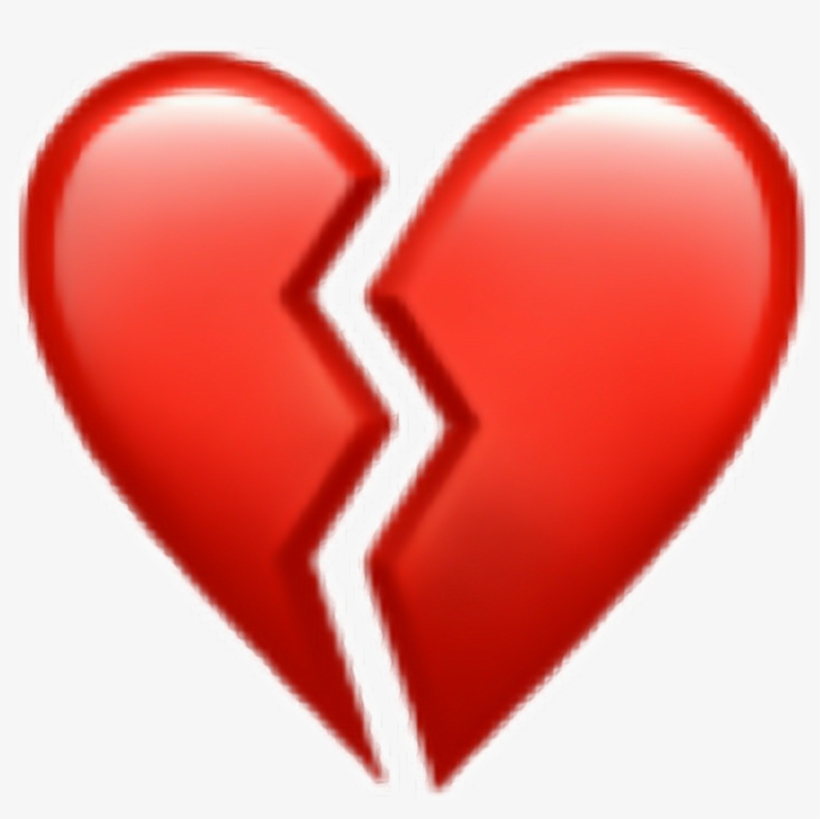 #heart #broken #iphone #read - Broken Heart Iphone Emoji, transparent png #9466540