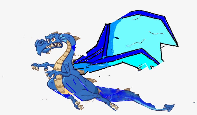 Blue Dragon - Cartoon, transparent png #9466581