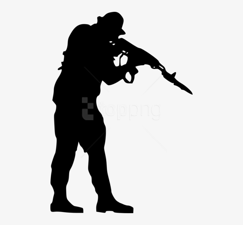 Free Png Soldier Silhouette Png - Silhouette With Army, transparent png #9466627