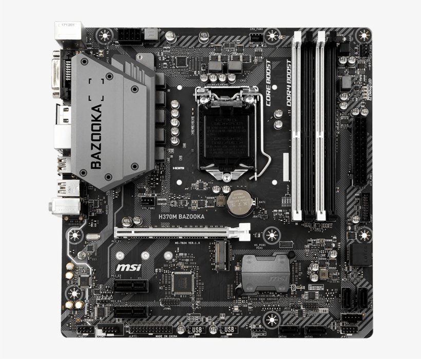 Msi H370m Bazooka H370 Chipset Socket Lga 1151 Microatx - Msi H370, transparent png #9466864