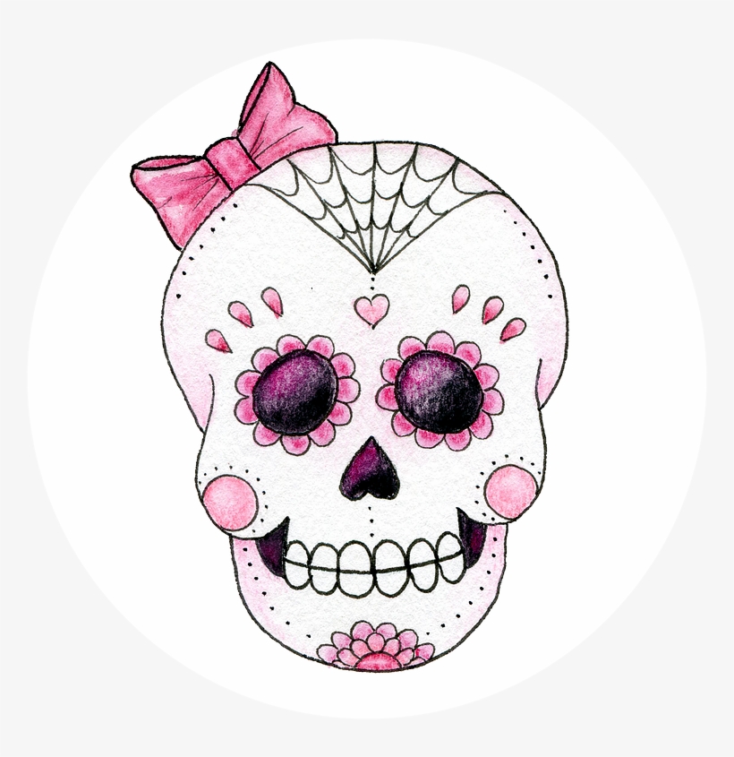 784 X 791 5 - Sugar Skulls Pink, transparent png #9467001