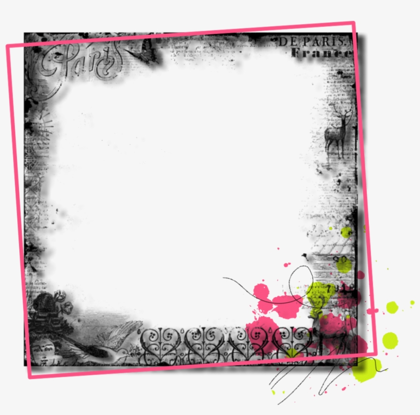 #frame #border #tag #label #grey #gray #floral #flowers - Picture Frame, transparent png #9467980