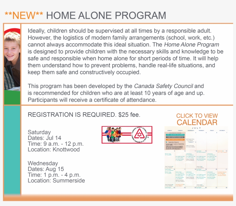 **home Alone Progam Is Now Full** - Kidzee, transparent png #9468551