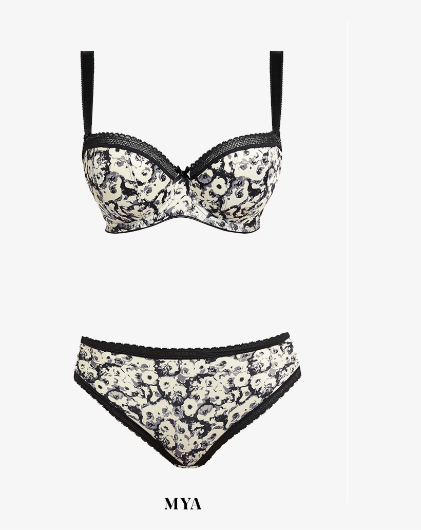 Fantasie Lingerie Mya Monochrome Padded Half Cup Bra - Fantasie Mya, transparent png #9469654