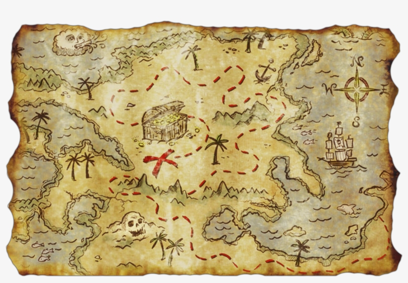 1500 X 970 18 - Pirate Map, transparent png #9469741