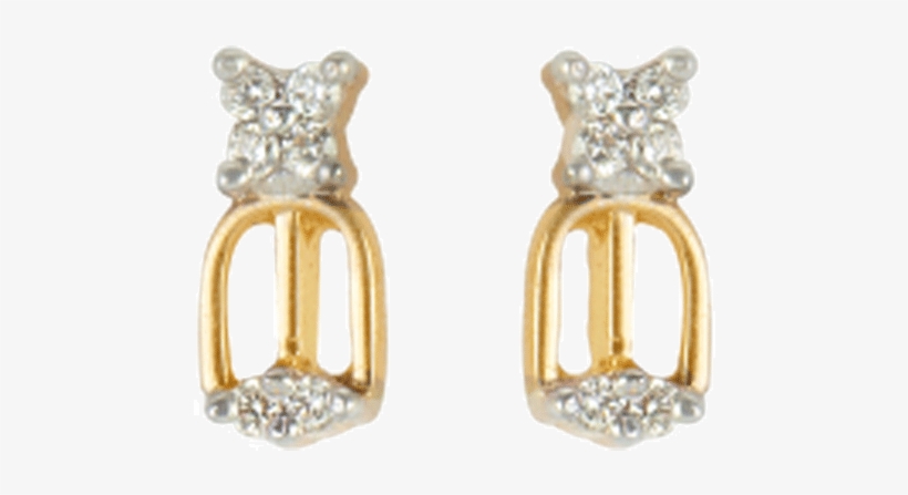 18kt Yellow Gold And Diamond Earring - Diamond, transparent png #9470150
