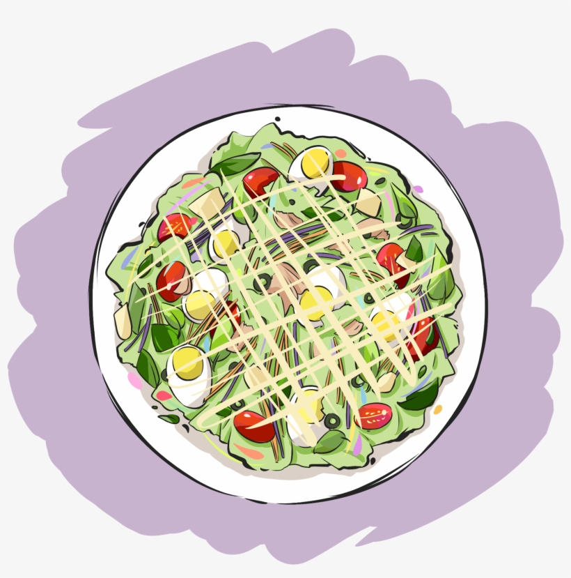 Ensalada Verduras Huevos Png Y Psd - Мультяшный Салат Пнг, transparent png #9471742