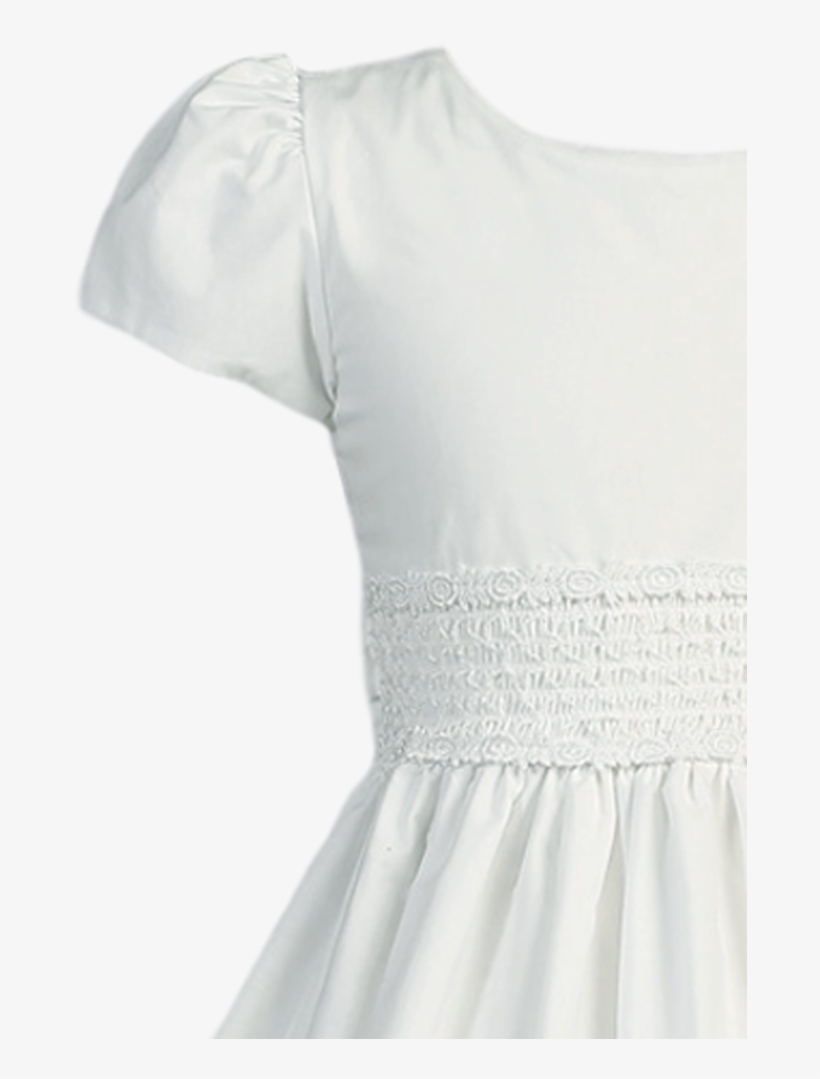 Short Sleeves Sp108 - White Dress Use For Communion, transparent png #9471977