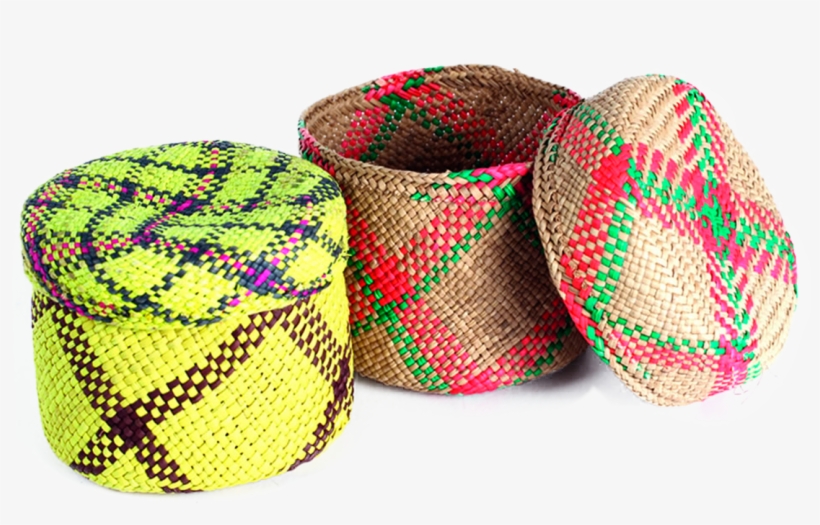 Contenedor Iraca Con Tapa - Artesanias De Palma Png, transparent png #9471986