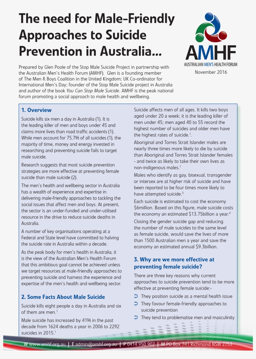 008 Kp03 Male Friendly Approaches To Suicide Prevention, transparent png #9472250
