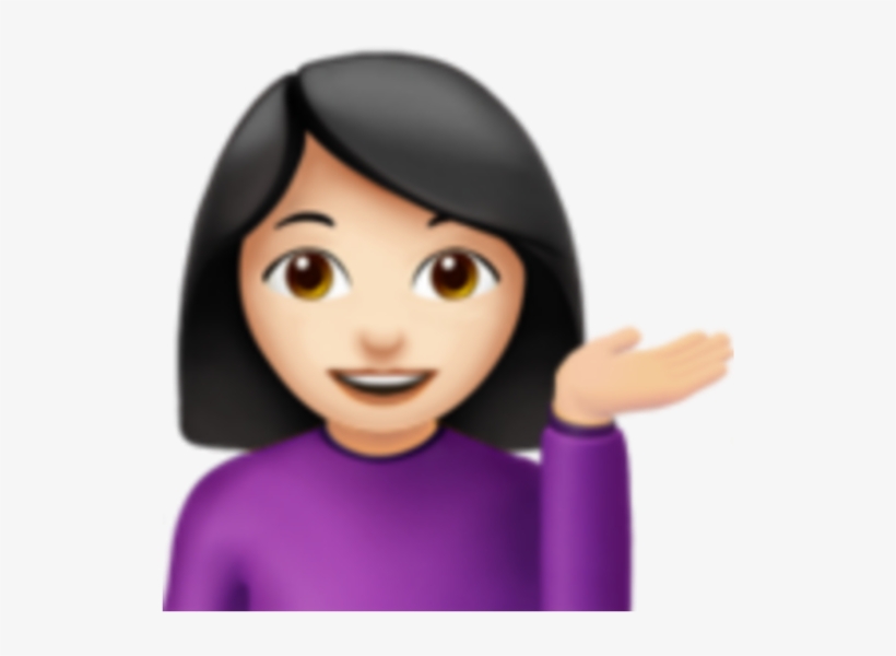 #emojis #mujer #osea - Woman Tipping Hand Emoji, transparent png #9472646