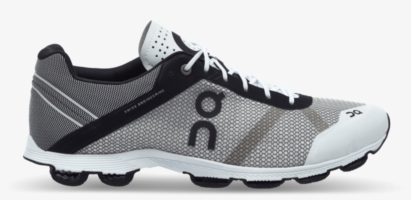 On Running Cloudrush Black White Red Fox Outfitters - Cloudrush, transparent png #9472683