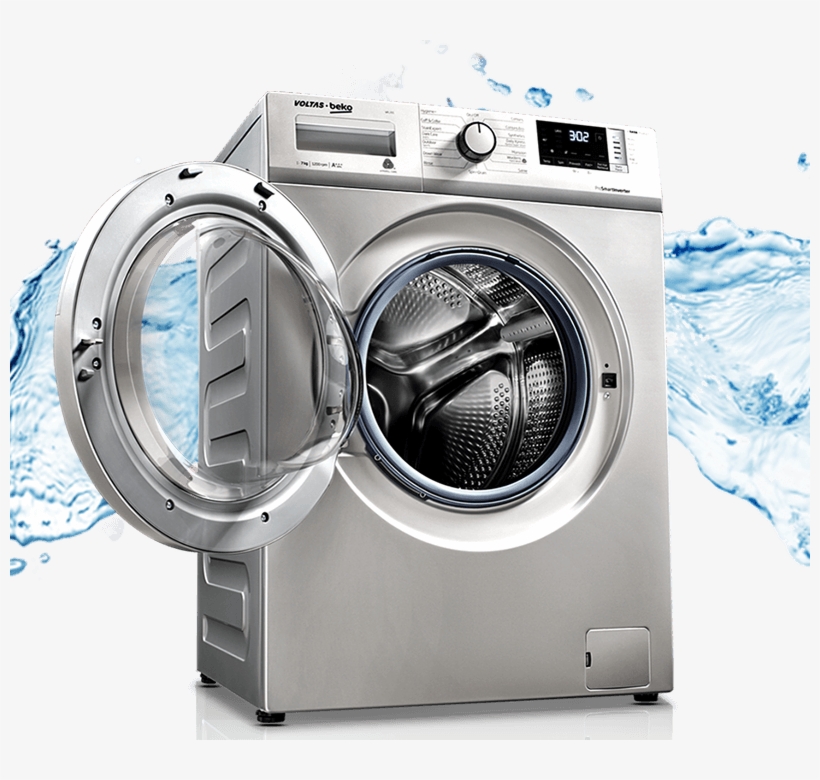 A Washing Machine That Washes Itself Too - Washing Machine With Clothes Png, transparent png #9472989