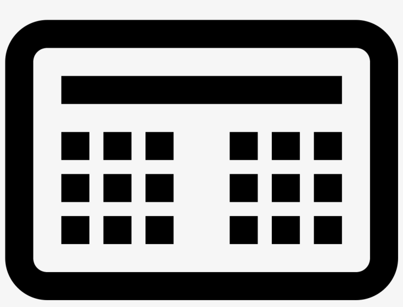 Token Card Code Icon - Calendar Black And White Icon, transparent png #9473866