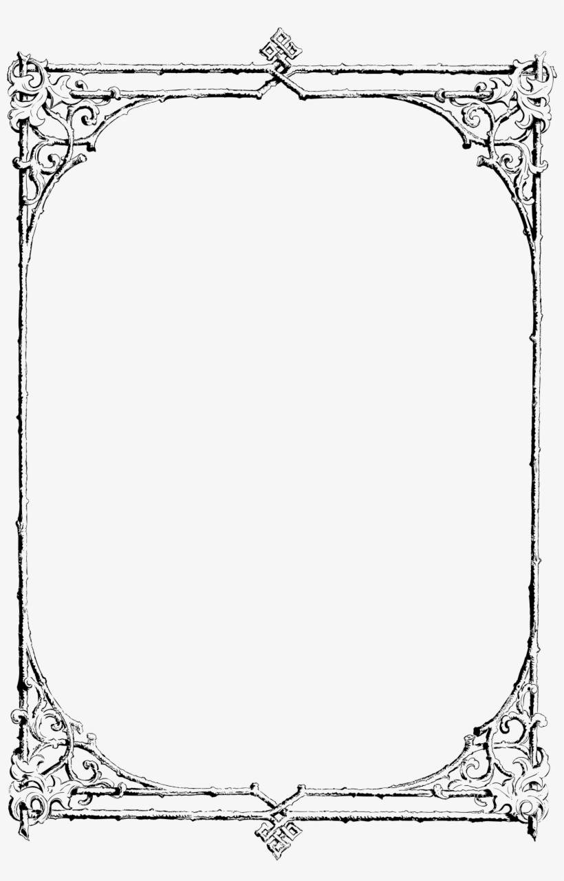 Big Image - Black And White Border Design, transparent png #9474186